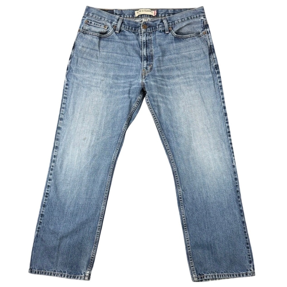 Levi's 514 Men's W36 L30 Slim Straight Jeans Size Medium Wash Distressed Faded